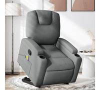 Sufrk 3204381 - Sillón de masaje con ayuda para levantarse (tela gris oscuro)