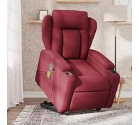 Sufrk 3204497 - Sillón de masaje con ayuda para levantarse, color rojo vino