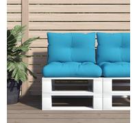 Sufrk - Cojín para paleta de 2 piezas, color azul de tela, cojín de banco ideal para ambientes interiores y exteriores