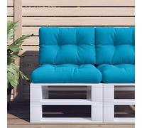 Sufrk - Cojín para paleta de 2 piezas, color azul de tela, cojín de banco ideal para ambientes interiores y exteriores