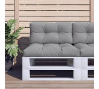 Sufrk - Cojín para paleta de 2 piezas de tela gris - Cojín de banco ideal para ambientes interiores y exteriores