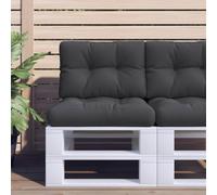 Sufrk Cojines de paleta de tela negra de 2 piezas,Cojines de paleta,Cojines para sofá de paleta,asiento,respaldo o conjunto