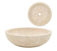 Sufrk Lavabo 40x12 cm mármol Color Crema Lavabos PequeñOs Encimera Lavabo