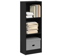 Sufrk Librería negra de 40 x 24 x 109 cm, de aglomerado, estantería, divisor para habitación, organizador independiente con cubos, estilo moderno, para salón, dormitorio, oficina