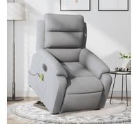 Sufrk Silla elevadora de masaje eléctrica gris claro para sillón relax eléctrico, reclinable en la cama y asiento ergonómico de tela para muebles de salón, salón y U