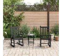 Sufrk Sillas mecedoras para niños, 2 unidades, color negro, madera maciza de álamo, mecedora, para exteriores, estilo Adirondack, resistente a la intemperie, aspecto vintage