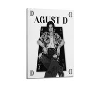 SUGA D-DAY AGUST D Pósteres de música de rapero firmados limitados, pósteres de portada de álbumes, lienzo, arte de pared, habitación, pósteres estéticos, música, aula, dormitorio, decoración de