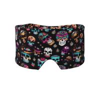 Sugar and Skulls Style - Orejeras para dormir de viaje, bloqueo de ruido y cobertura de luz, ayuda para dormir