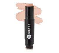 SUGAR Cosmetics Ace Of Face - Base de maquillaje en barra con brocha integrada, dura 24 horas, cobertura completa, para mujeres, 12 g, 15 capuchino