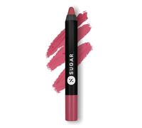 SUGAR Cosmetics Matte As Hell Crayon Lipstick 05 Rose Dawson (Rose/Pink) With Free Sharpner, 2.8 g