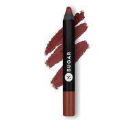 SUGAR Cosmetics Matte As Hell Crayon Lipstick 17 Brandy Harrington (Rusty Reddish Pink) With Free Sharpener, 2.8 gms