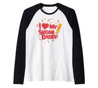 Sugar Daddy I Heart My Sugar Daddy Candy Camiseta Manga Raglan