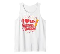 Sugar Daddy I Heart My Sugar Daddy Candy Camiseta sin Mangas