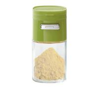 Sugar Dispenser Push Type Glass - Wear-Resistant Salt & Seasoning Pourer With Push Button Control, Precise Quantitative Dispensing For Dining Table, Bistro, Restaurant & Coffee Corner