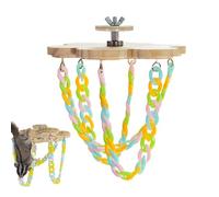 Sugar Glider Climbing Toy, 360-Degree Rotating Wooden Hanging Cage Accessory, Small Animal Exercise Toŷ For Climbiñg And Jungle Exploration, Natural Wood Color, For Sugar Gliders Hamsters Birds, 1 Pie