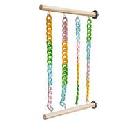 Sugar Glider Climbing Toy, Pet Chewing Pole, Small Animal Cage Accessory, Wood Construction, Fun Playground for Boredom Relief, Indoor Exercise Use, 11.81x7.87x0.59 Inches