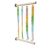 Sugar Glider Climbing Toys, Climbing Rope Swing, Small Pet Playstand, Natural Wood Frame, Hanging Design for Activity, Fun Cage Accessory, Exercise and Enrichment, 11.8x7.8 Inches