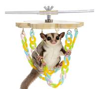 Sugar Glider Toy - Madera ABS 16 x 17 cm | Climbing Perch Accessory Activity Playset | Interactive Enrichment Tool for Small Birds Sugar Gliders Indoor Outdoor Home Habitat Use