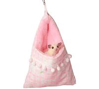 Sugar Gliders - Saco de dormir para mascotas pequeñas, de terciopelo sintético, cálido, cómodo, para animales pequeños, ardillas, marmosets, ratas, hámster (rosa)