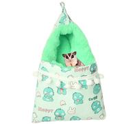 Sugar Gliders - Saco de dormir para mascotas pequeñas, de terciopelo sintético, cálido, cómodo, para animales pequeños, ardillas, marmosets, ratas, hámster (verde)