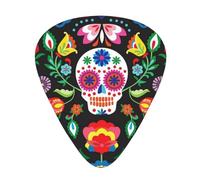 Sugar Horror Skull And Flowers Premium Bass - Púas de guitarra eléctrica para bajo para una experiencia musical inigualable