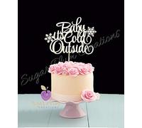 Sugar Plum Creations Baby Its Cold Outside - Decoración para Tarta, Color Plateado