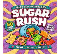 Sugar Rush: A Bold & Easy Coloring Book of Sweet Food Treats, Desserts & Candy
