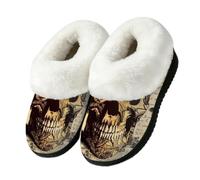 Sugar Skull Day Of The Dead Boot Slippers Indoor Outdoor House Shoes, multicolor, 41/42 EU