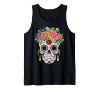 Sugar Skull Day Of The Dead Dia De Los Muertos Halloween Camiseta sin Mangas