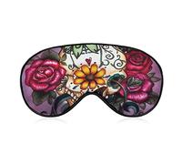Sugar Skull Sleep Eye Mask Cute Blindfold Eye Covers Eyeshade para Mujeres Hombres Regalos
