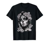 Sugar Skull Women De Los Muertos La Catrina Día De Muertos Camiseta