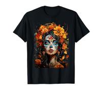 Sugar Skull Women De Los Muertos La Catrina Día De Muertos Camiseta