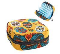 Sugar Skulls - Bolsa de almacenamiento portátil para servilletas sanitarias, Varios colores, 4.7x6.6x6.6 in/12x17x17 cm