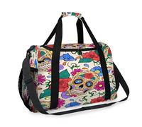 Sugar Skulls - Bolsa de viaje para niñas, niños, mujeres y hombres, calaveras de rosa, bolsa de fin de semana, bolsa de hombro para viajes, deportes, gimnasio