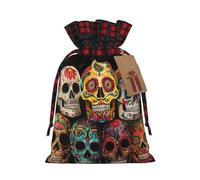 Sugar Skulls - Bolsa resistente con cordón de 4.7 x 6.9 pulgadas, bolsa de regalo moderna y práctica para necesidades diarias, 1 unidad