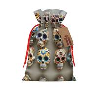 Sugar Skulls - Bolsa resistente con cordón de 4.7 x 6.9 pulgadas, bolsa de regalo moderna y práctica para necesidades diarias, 1 unidad