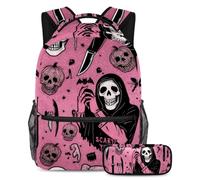 Sugar Skulls Cats - Juego de mochila escolar y estuche para lápices para adolescentes, niñas, niños, mochila ligera de viaje, Multicolor 4, Talla única