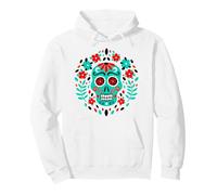 Sugar Skulls Día De Muertos Comida Tradicional Latino México Sudadera con Capucha