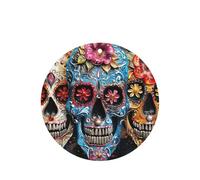 Sugar Skulls - Juego de tarjetas de ambientador redondas para coche, aroma a lavanda, 10/24 piezas