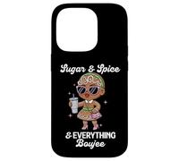 Sugar & Spice & Everything Boujee Gingerbread Girl Navidad Carcasa para iPhone 14 Pro