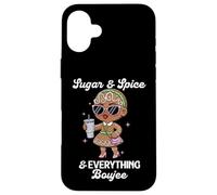 Sugar & Spice & Everything Boujee Gingerbread Girl Navidad Carcasa para iPhone 16 Plus