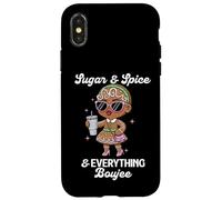 Sugar & Spice & Everything Boujee Gingerbread Girl Navidad Carcasa para iPhone X/XS
