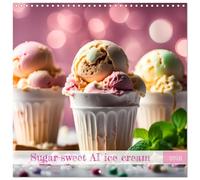 Sugar-sweet AI Ice Cream (Wall Calendar 2026 12" x 24" / 30 x 60 cm (Open)) CALVENDO 12 Month Wall Calendar