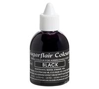 Sugarflair Airbrush Colours Black, Negro - Colorante Alimentario Aerógrafo para Pastelería, Tartas, Cupcakes, Glaseados y Decoraciones de Tartas - 60 ml