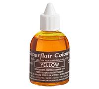 Sugarflair Airbrush Colours Yellow, Amarillo - Colorante Alimentario Aerógrafo para Pastelería, Tartas, Cupcakes, Glaseados y Decoraciones de Tartas - 60 ml