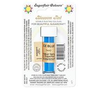 Sugarflair Blossom Tint Dusting Ice Blue - Colorante Comestible en Polvo para Decorar Pasta de Goma, Glaseado, Chocolate, Crema de Mantequilla, Macarrones - 7ml