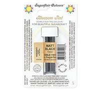 Sugarflair Blossom Tint Dusting Matt Black - Colorante Comestible en Polvo para Decorar Pasta de Goma, Glaseado, Chocolate, Crema de Mantequilla, Macarrones - 7ml