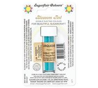 Sugarflair Blossom Tint Dusting Turquoise - Colorante Comestible en Polvo para Decorar Pasta de Goma, Glaseado, Chocolate, Crema de Mantequilla, Macarrones - 7ml