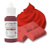 Sugarflair Colourflex Christmas Red, Colorante Alimentario a Base de Aceite, Colorante para Crema de Mantequilla, Ganache, Chocolate, Pasta de Modelar, Pasta de Azúcar y Crema - 15 ml