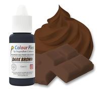 Sugarflair Colourflex Dark Brown, Colorante Alimentario a Base de Aceite, Colorante para Crema de Mantequilla, Ganache, Chocolate, Pasta de Modelar, Pasta de Azúcar y Crema - 15 ml